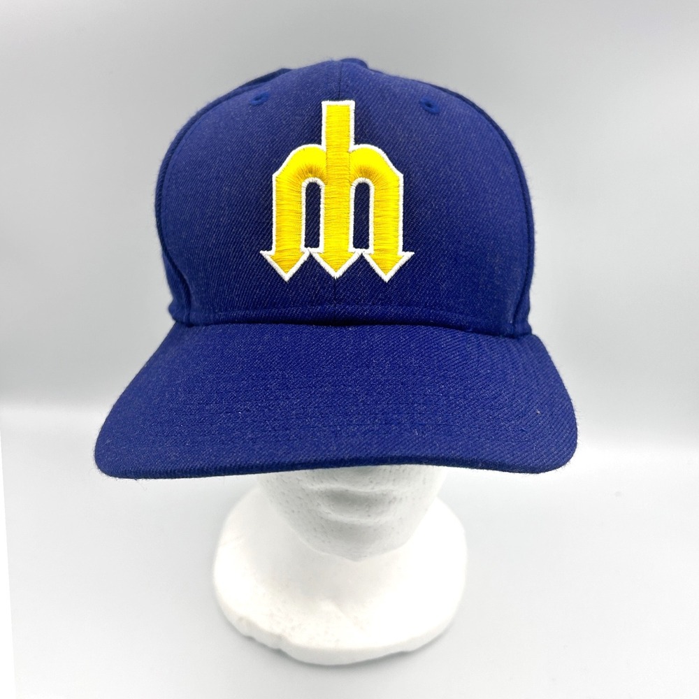 Nike Seattle Mariners Cooperstown Snapback Hat Mens OSFM Trident Blue Retro